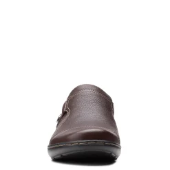 Clarks Loafers|Women's , Cora Poppy Slip-On Dark Brown
