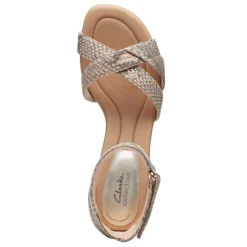 Clarks Sandals|Women's , Desirae Lily Sandal Beige