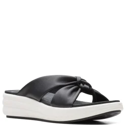 Clarks Wedges|Women's , Drift Ave Sandal Black