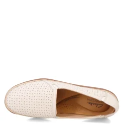 Clarks Slip-On Shoes|Women's , Elaina Ruby Slip-On White