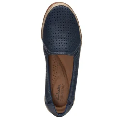 Clarks Loafers|Women's , Elaina Ruby Slip-On Navy