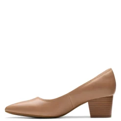 Clarks Pumps & Heels|Women's , Ellanie Hope Pump Warm Beige Lea