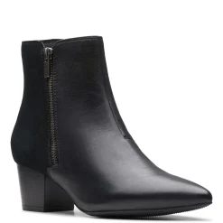 Clarks Boots|Women's , Ellanie Vibe Boot Black Leather