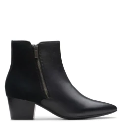 Clarks Boots|Women's , Ellanie Vibe Boot Black Leather