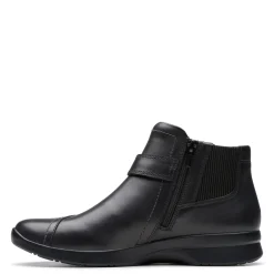 Clarks Boots|Women's , Ellowyn Strap Boot Black Leather