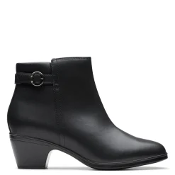 Clarks Boots|Women's , Emily2 Belle Boot Black Leather