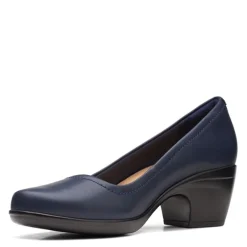 Clarks Pumps & Heels|Women's , Emily Belle Pump Navy