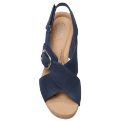 Clarks Sandals|Women's , Giselle Dove Sandal Navy