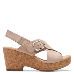 Clarks Wedges|Women's , Giselle Dove al Sand