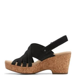 Clarks Sandals|Women's , Giselle Ivy Sandal Black Nubuck