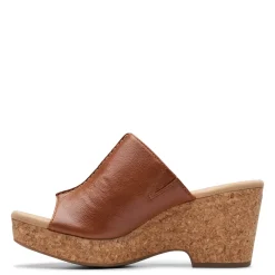 Clarks Wedges|Women's , Giselle Orchid Sandal Tan