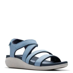 Clarks Sandals|Women's , Glide Hi Ella Sandal Denim