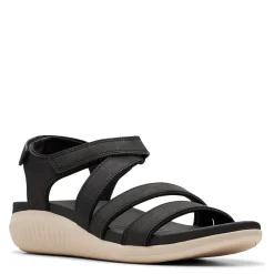 Clarks Sandals|Women's , Glide Hi Ella Sandal Black