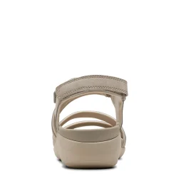 Clarks Wedges|Women's , Glide Hi Ella Sandal Stone