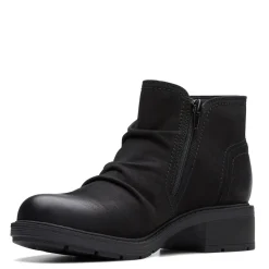Clarks Boots|Women's , Hearth Faye Boot Black Nubuck