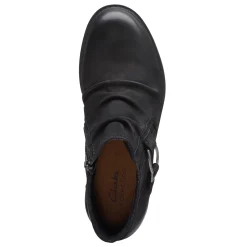 Clarks Boots|Women's , Hearth Faye Boot Black Nubuck