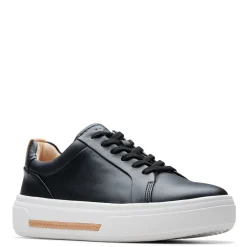 Clarks Sneakers & Athletic|Women's , Hollyhock Walk Sneaker Black Leather