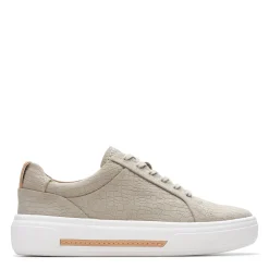 Clarks Sneakers & Athletic|Women's , Hollyhock Walk Sneaker Stone Interest Leather