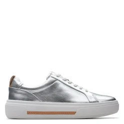 Clarks Sneakers & Athletic|Women's , Hollyhock Walk Sneaker Silver Leather