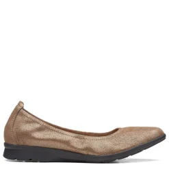 Clarks Slip-On Shoes|Women's , Jenette Ease Flat Pewter