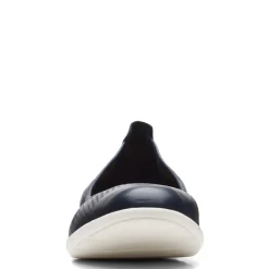 Clarks Flats|Women's , Jenette Ease Flat Navy