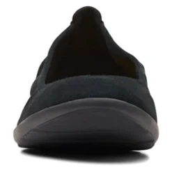 Clarks Flats|Women's , Jenette Ease Flat Black Suede