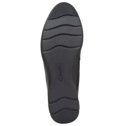 Clarks Flats|Women's , Jenette Ease Flat Black Solid