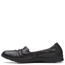 Clarks Slip-On Shoes|Women's , Jenette Ruby Flat Black