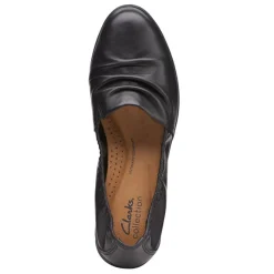Clarks Slip-On Shoes|Women's , Jenette Ruby Flat Black