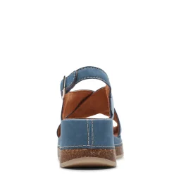 Clarks Sandals|Women's , Kassanda Step Sandal Blue Nubuck