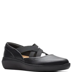 Clarks Flats|Women's , Kayleigh Cove Slip-On Black