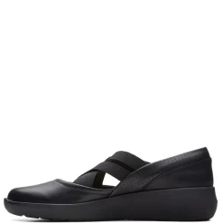 Clarks Flats|Women's , Kayleigh Cove Slip-On Black