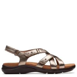 Clarks Sandals|Women's , Kitly Go Sandal Metallic