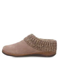 Clarks Slippers|Women's , Knit Collar Slipper Clog Taupe