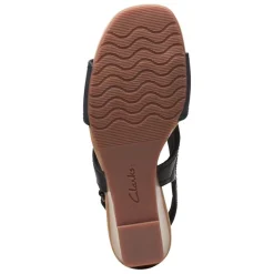 Clarks Wedges|Women's , Kyarra Aster Sandal Black
