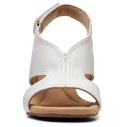 Clarks Wedges|Women's , Kyarra Aster Sandal White