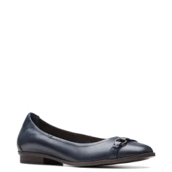 Clarks Flats|Women's , Lyrical Sky Flat Navy