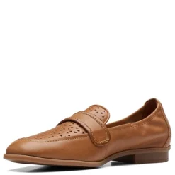 Clarks Flats|Women's , Lyrical Way Loafer Tan