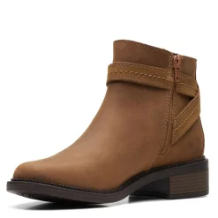 Clarks Boots|Women's , Maye Strap Boot Tan