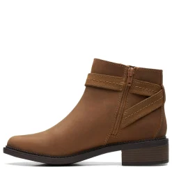 Clarks Boots|Women's , Maye Strap Boot Tan