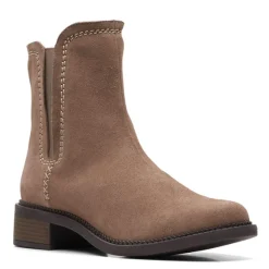 Clarks Boots|Women's , Maye Zip Boot Pebble