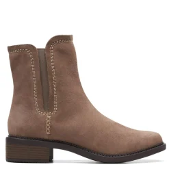 Clarks Boots|Women's , Maye Zip Boot Pebble