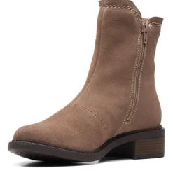 Clarks Boots|Women's , Maye Zip Boot Pebble