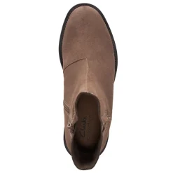 Clarks Boots|Women's , Maye Zip Boot Pebble