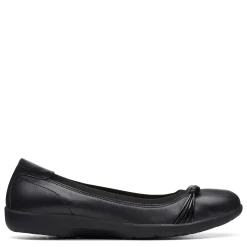 Clarks Flats|Women's , Meadow Rae Slip-On Black
