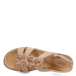 Clarks Sandals|Women's , Merliah Sheryl Sandal Taupe Metallic