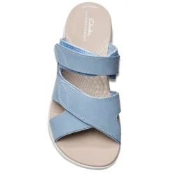 Clarks Sandals|Women's , Mira Ease Sandal Denim Blue