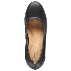 Clarks Pumps & Heels|Women's , Nelley Pearl Pump Black Leather