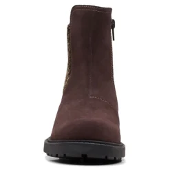 Clarks Boots|Women's , Opal Sky Boot Dark Brown