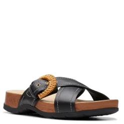 Clarks Sandals|Women's , Reileigh Bay Sandal Black